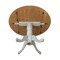 International Concepts Round 42 in Round Dual Drop Leaf Pedestal Table, Hickory/Stone, 42 W, 42 L, 29.5 in H, Wood T41-42DP - alternate 3